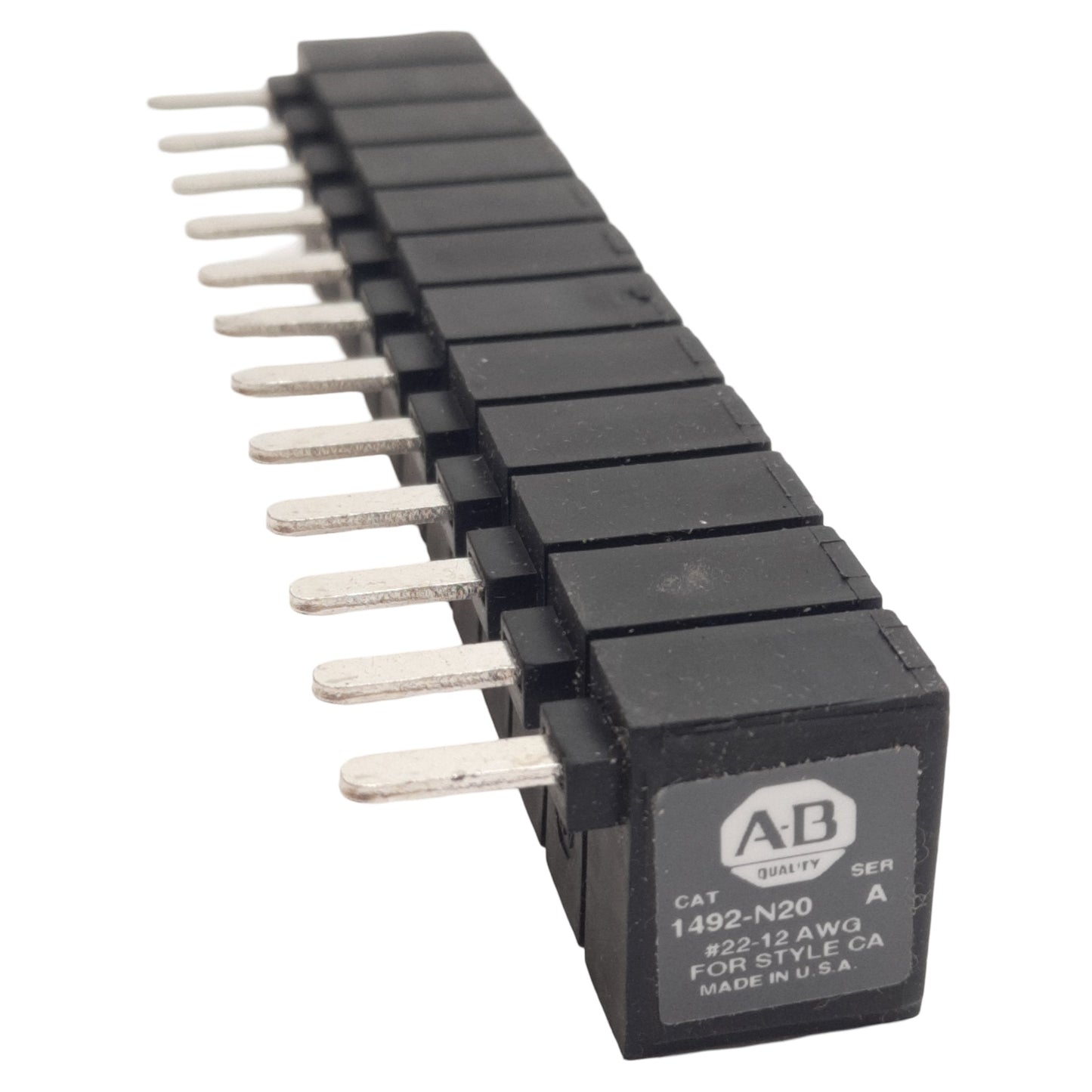New Allen Bradley 1492-N20 Terminal Fanning Strip, 12-Pole, Screw Terminals