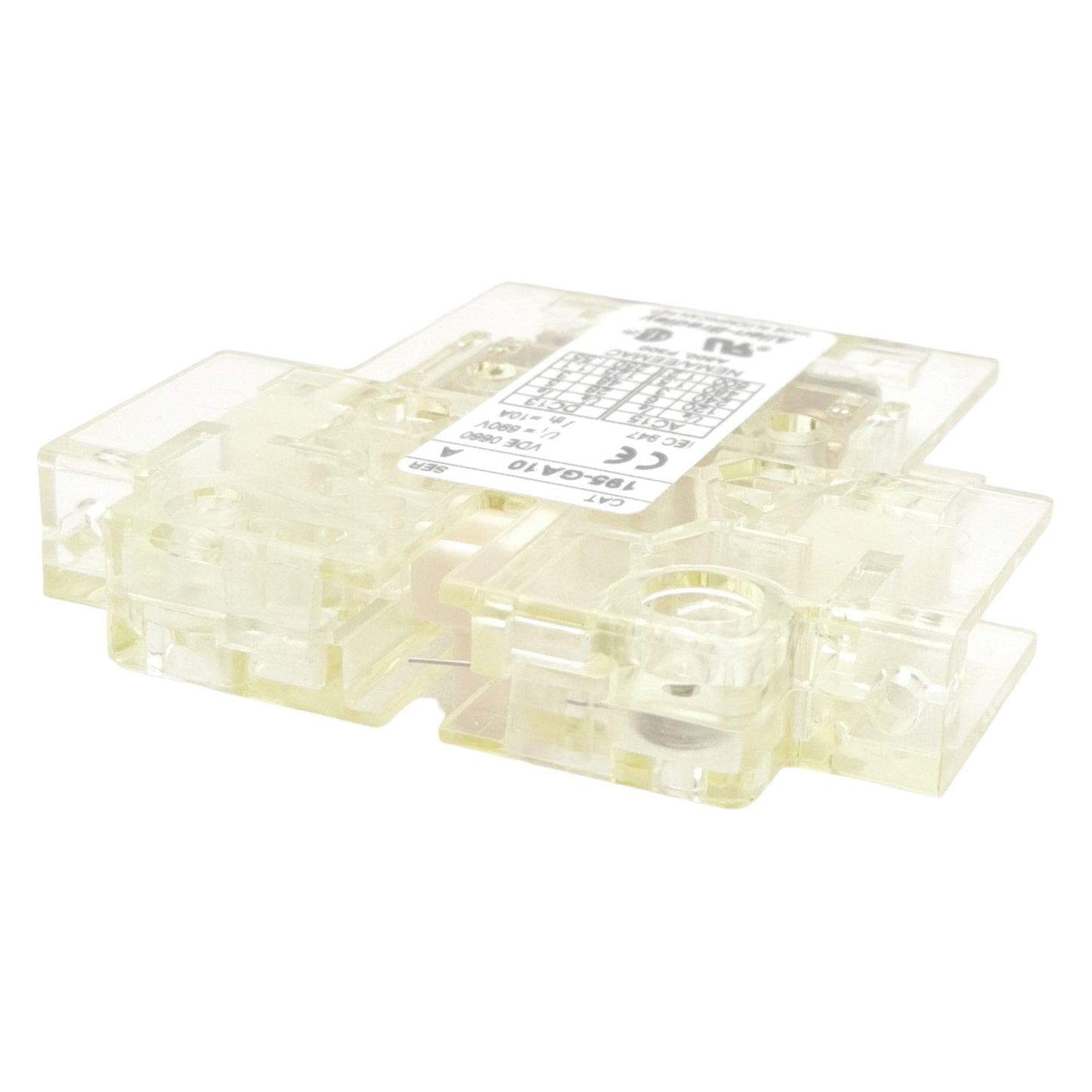 New Lot of 2 Allen Bradley 195-GA10 Auxiliary Contact, Side Mount, 1 N.O. 600V 10A