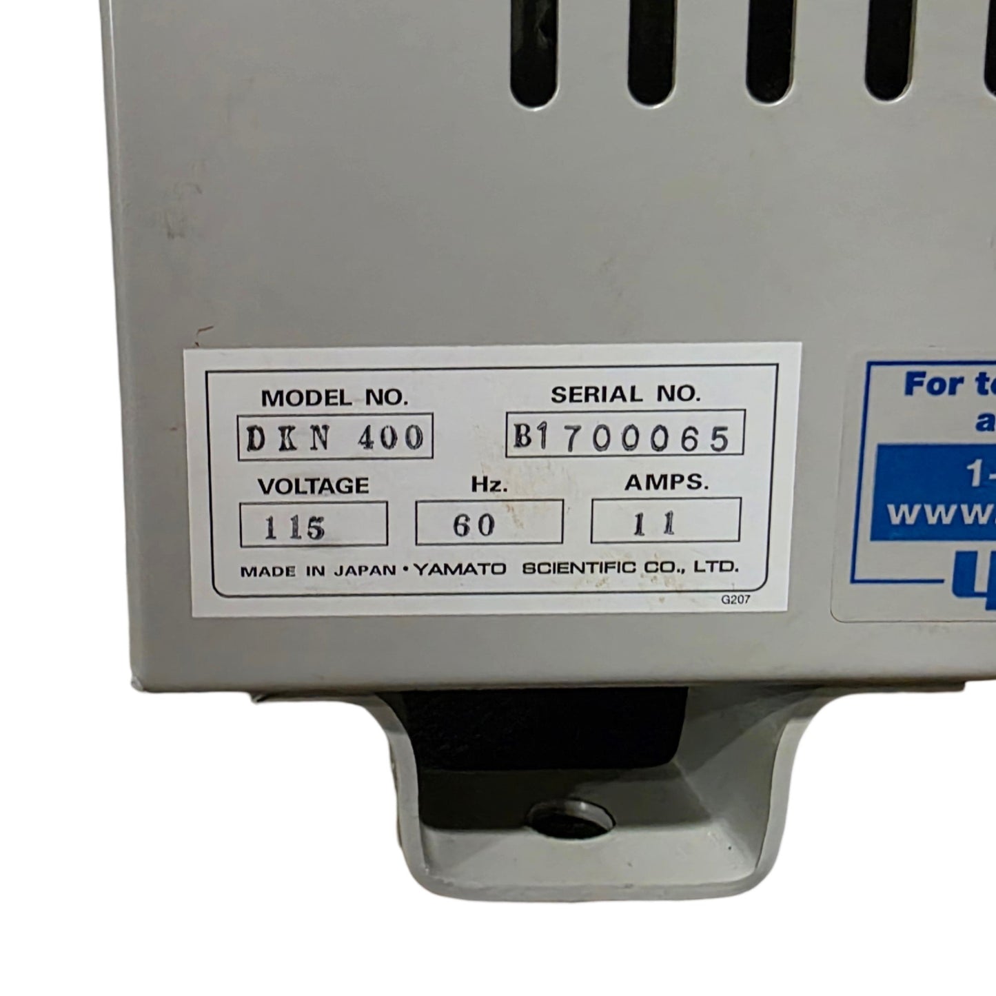 Used Yamato DKN400 Programmable Mechanical Convection Oven 2.5CuFt, 110VAC 11A, 500°F