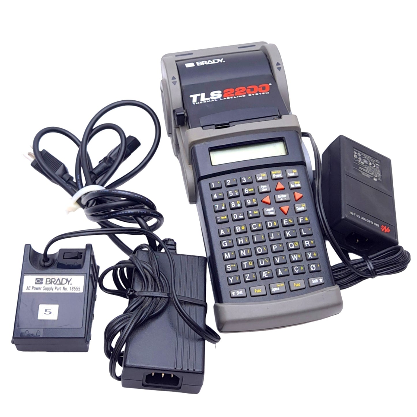 Used Brady TLS2200 Portable Thermal Label Printer System w/ Adapter, 2" Label, 203dpi