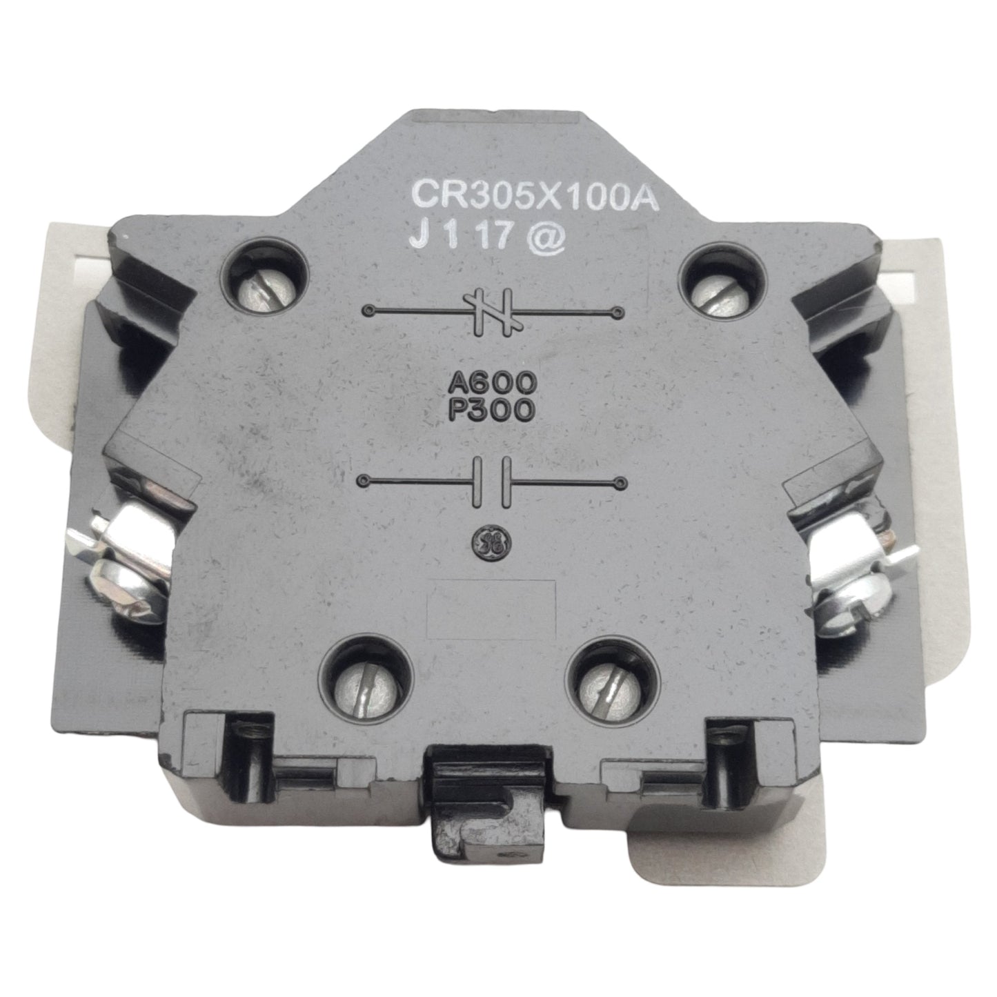 New General Electric CR305X100A Auxiliary Contact Block, 1NO/1NC, 10A 250VDC/600VAC