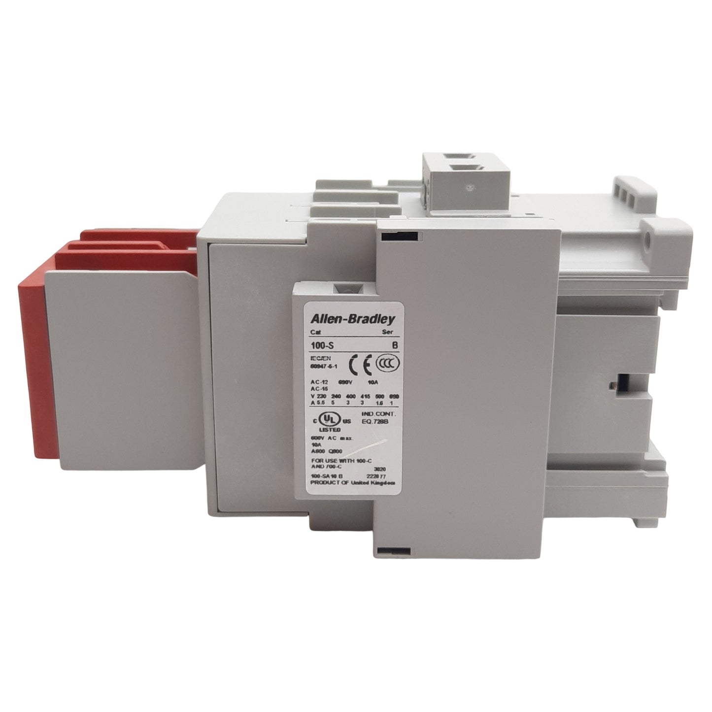 New Allen Bradley 100S-C43D14BC Safety Contactor, 3P 1NO 4NC, 43A 600VAC, 110/120VAC