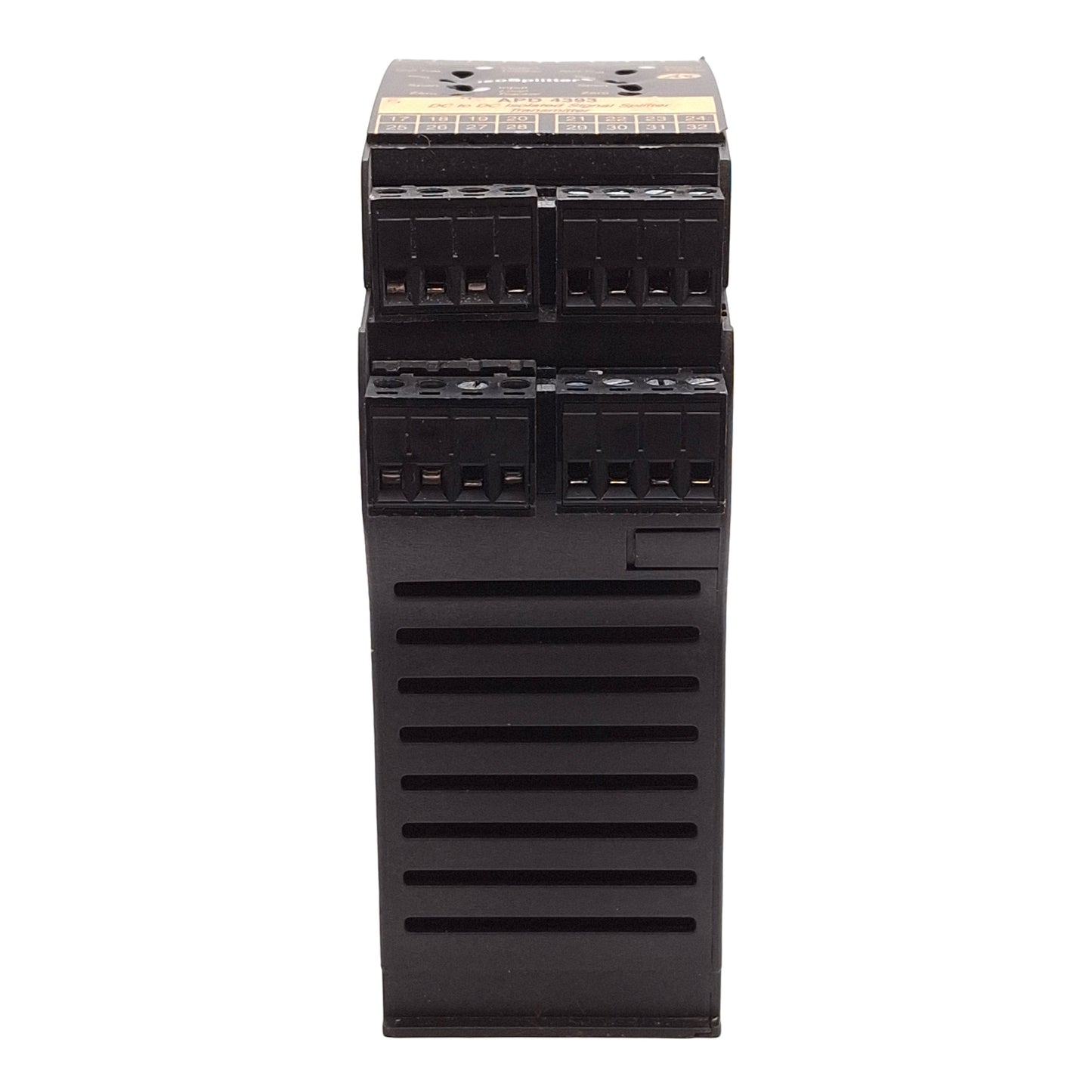 Used API APD 4393 DC to DC Isolated Signal Splitter Transmitter, 4-20mA I/O, DIN Rail