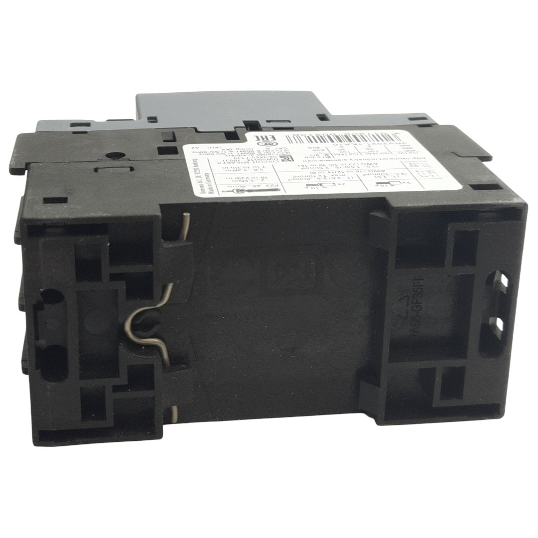 New SIEMENS 3RV2021-1KA10 Circuit Breaker Size S0, 3 Pole, 35mm DIN, Current 9-12.5A