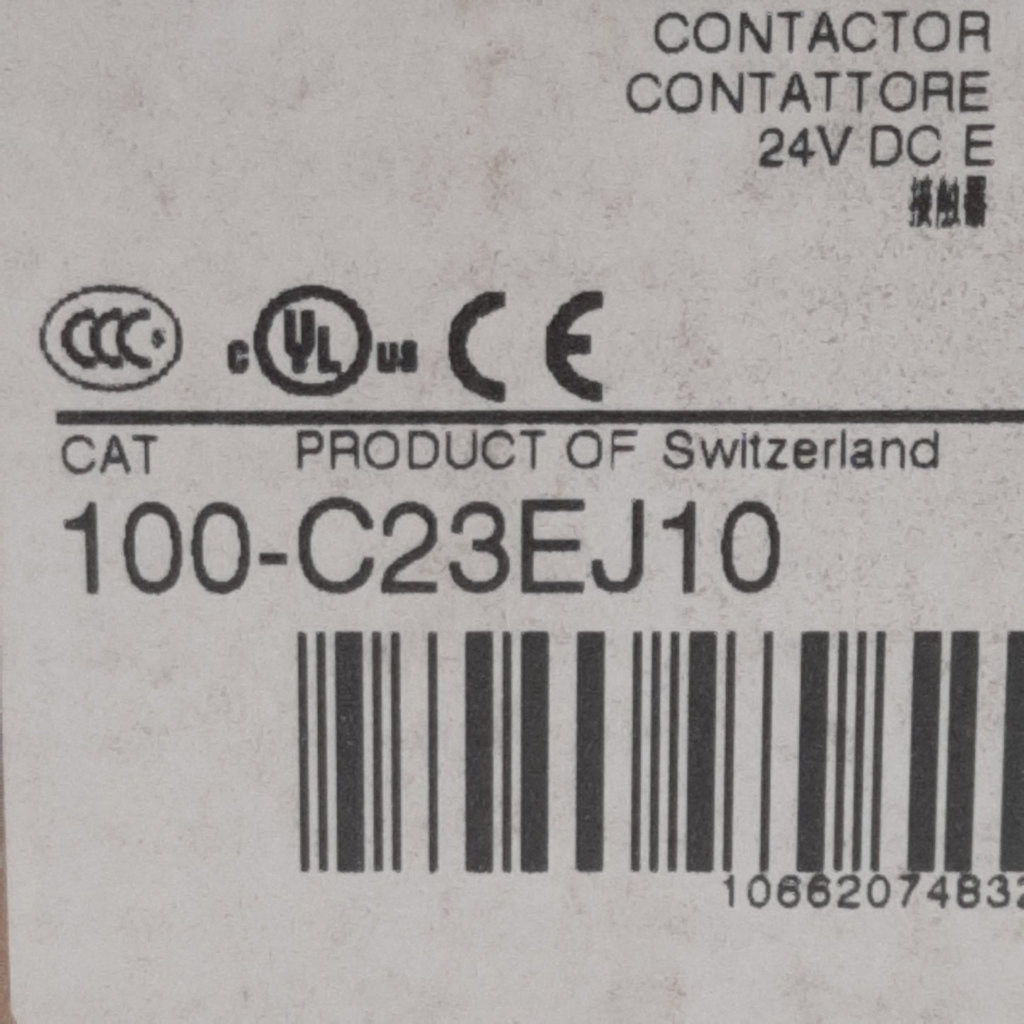 New Allen Bradley 100-C23EJ10 Contactor, 3-Pole + 1N.O., 23A 600VAC, 24VDC Coil