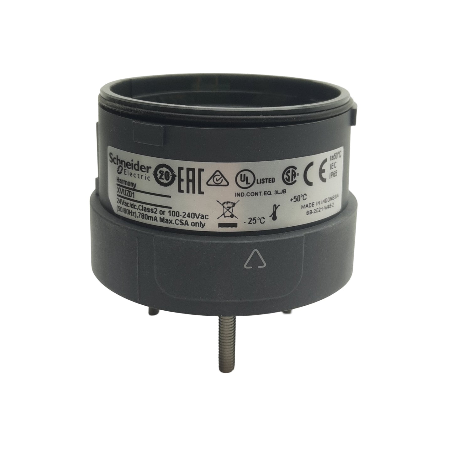 New Schneider Electric XVUZ01 Direct Mounting Plate For Towers, 60mm, 3pin, Black