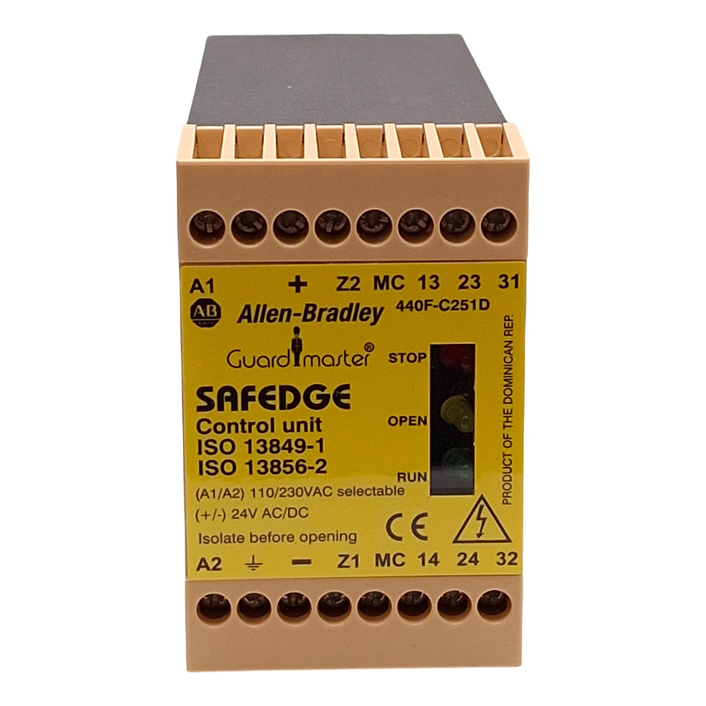 New Allen Bradley 440F-C251D Guardmaster Safedge Control Unit, 2NO + 1NC, DIN Rail