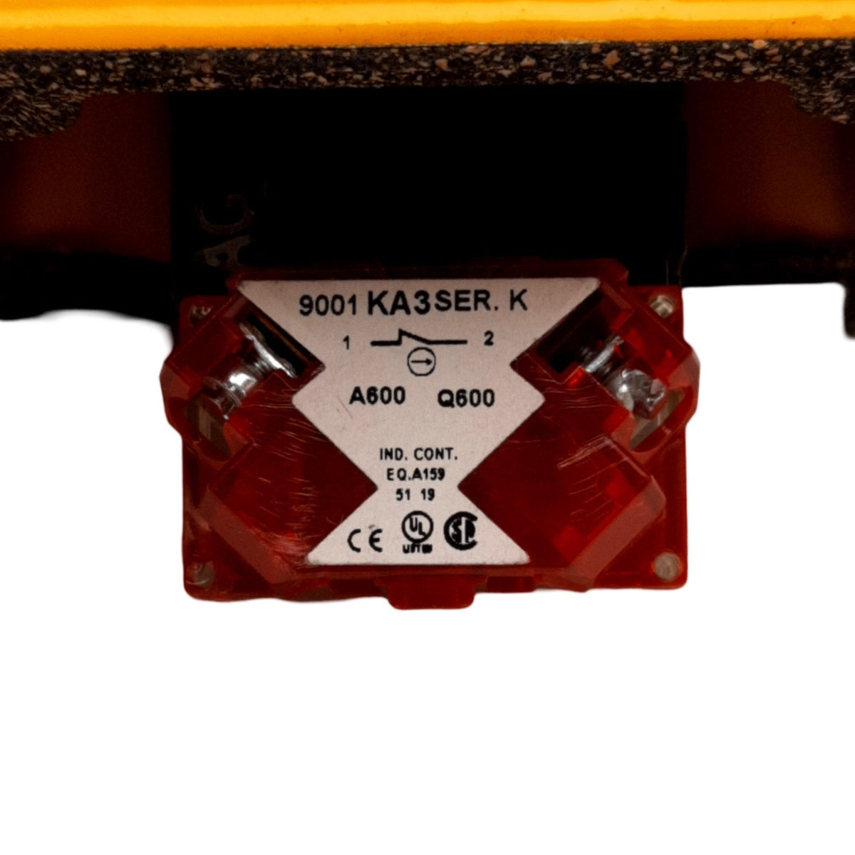 Used Square D 9001KYG1Y2 Series G E-Stop Enclosure Pushbutton, 30mm, 1NC