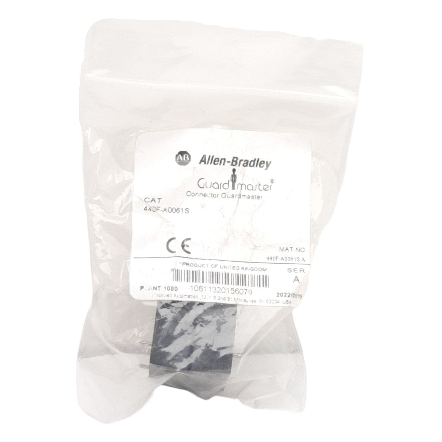 New Allen Bradley 440F-A0061S Guardmaster Axial Connector, Used For 440F-E0110R/S