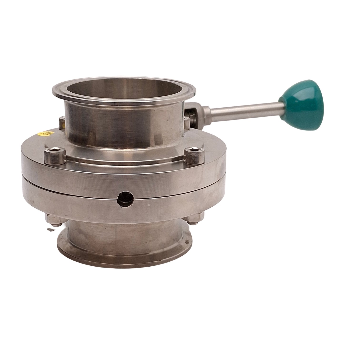 Used Alfa Laval LKB Tri-Clover SS Butterfly Valve, Vac-145psi, 3in Sanitary Fitting