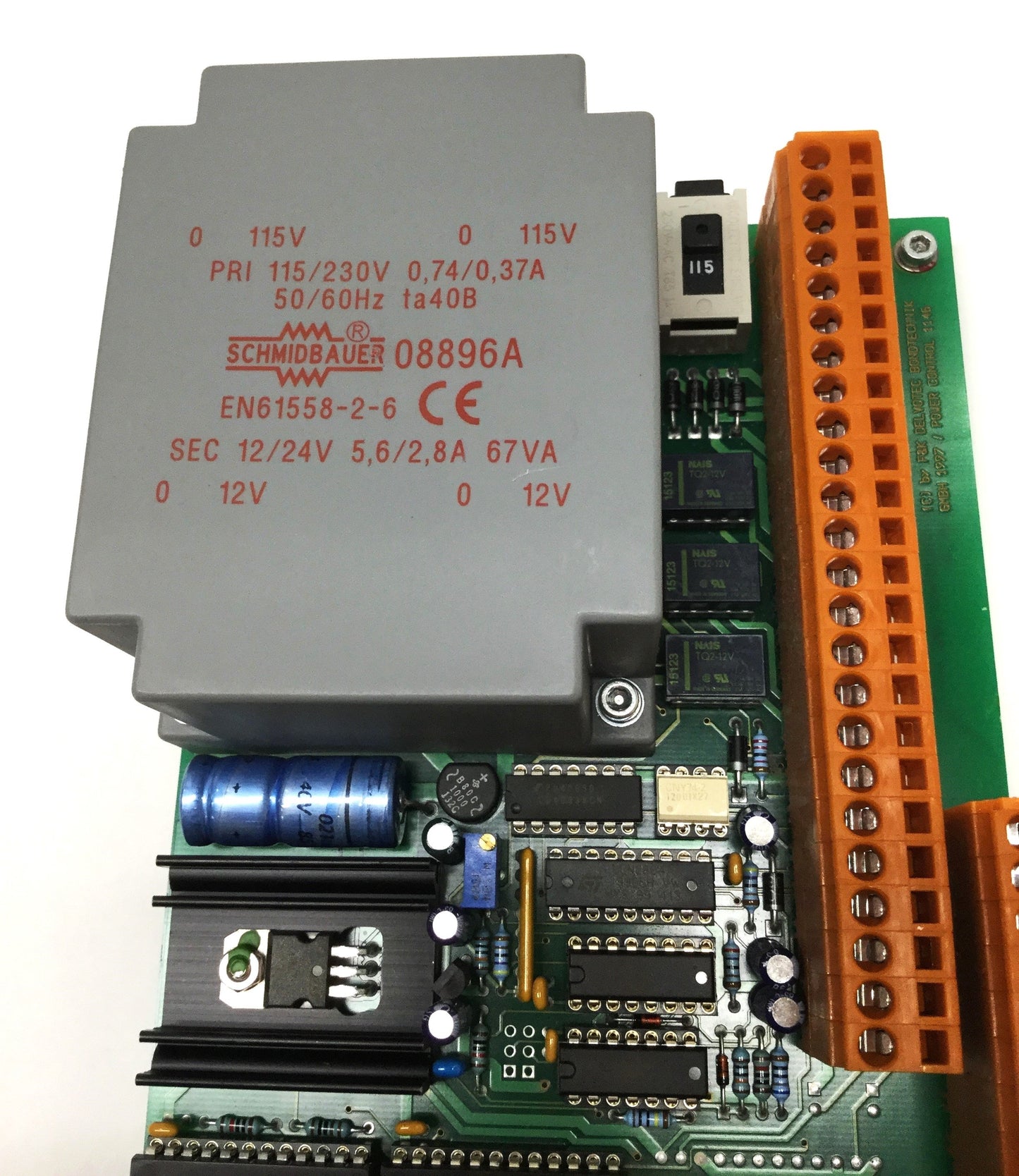Used F&K Delvotec PSE-KRT02012 Main Power Control Board from 6400 Wedge Wire Bonder