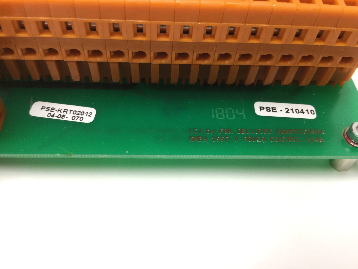 Used F&K Delvotec PSE-KRT02012 Main Power Control Board from 6400 Wedge Wire Bonder