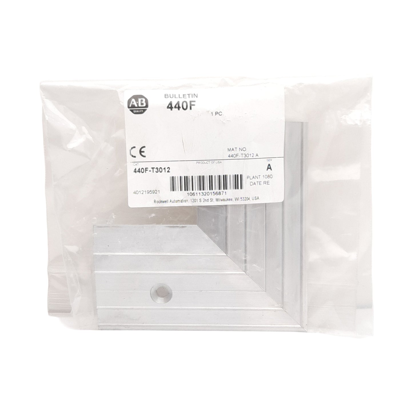 New Allen Bradley 440F-T3012 MatGuard External Corner Perimeter Trim, 90° Angle