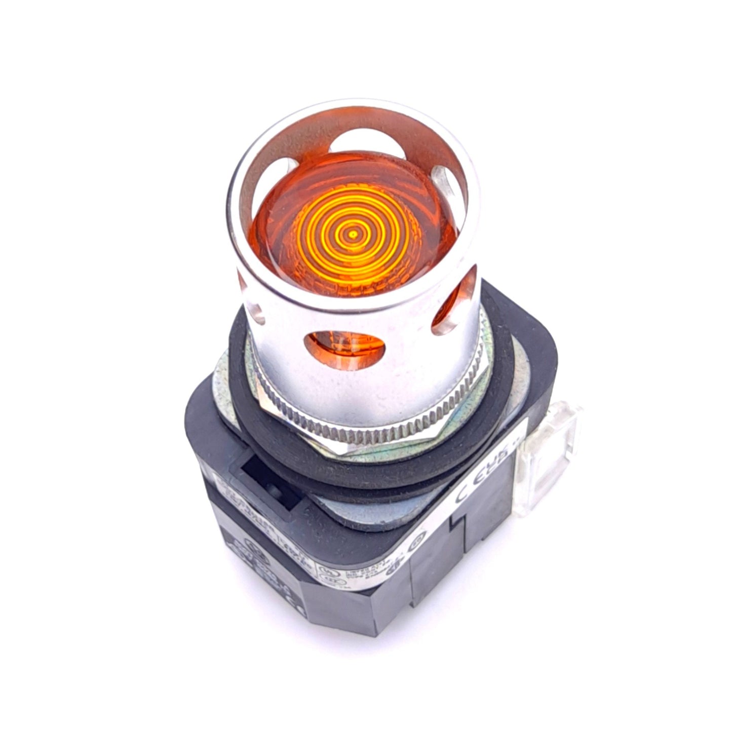 Used Allen Bradley 800T-PBH16A Amber Pushbutton, ø30mm, 1NO 1NC, 600VAC 10A Contact