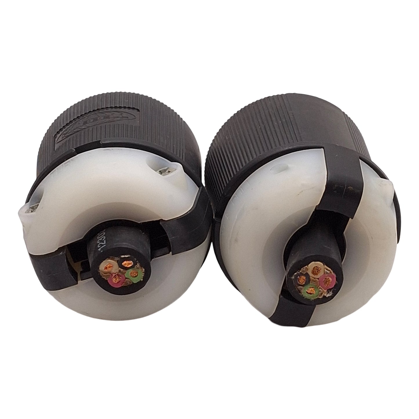 Used Lot of 2 Hubbell HBL2411 Twist-Lock Male Plug, 125/250VAC 20A, NEMA L14-20P