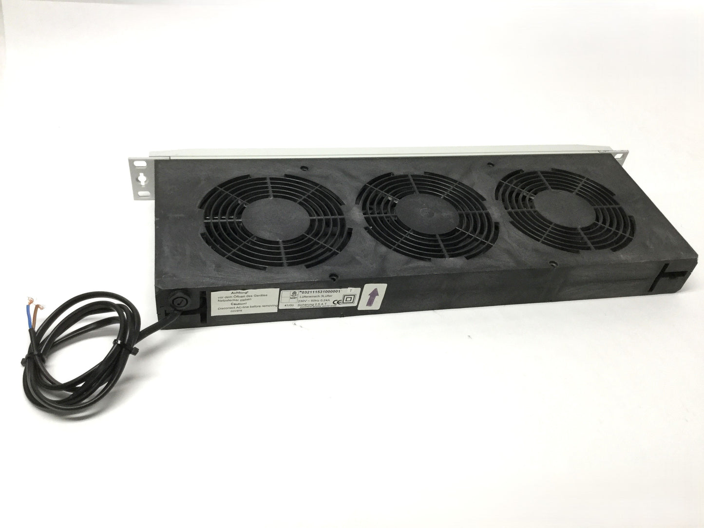Used Knurr 032111531000001 3-Fan Cooling Module 230VAC 50Hz, 1U 19" Rack Mount