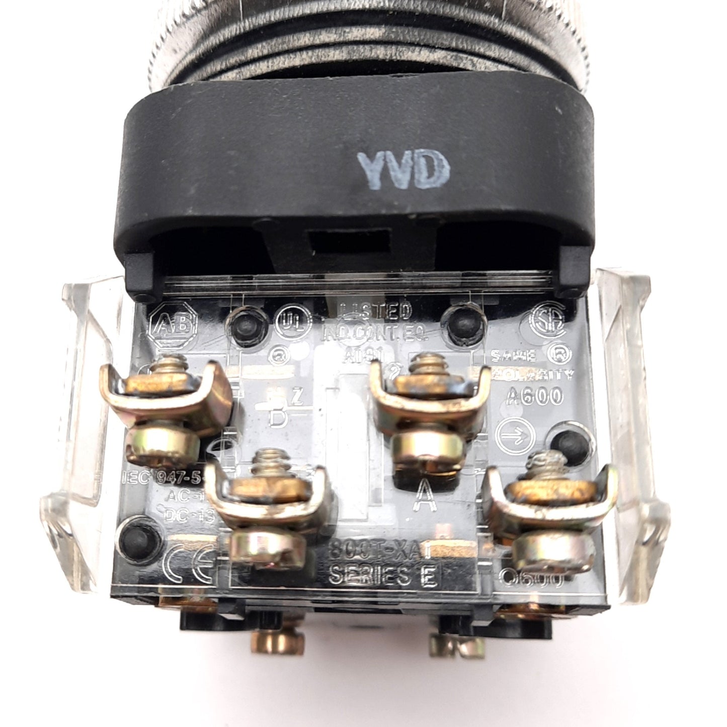 Used Allen Bradley 800T-FXP16A1 Push/Pull E-Stop Switch w/ Guard, ø30mm, 1NCLB 1NO