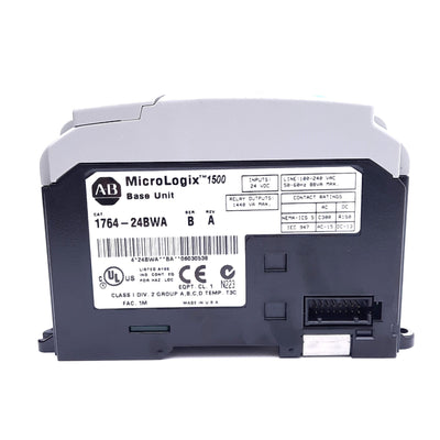Used Allen Bradley 1764-24BWA MicroLogix1500 Base Unit Controller, 24-Point, 24VDC