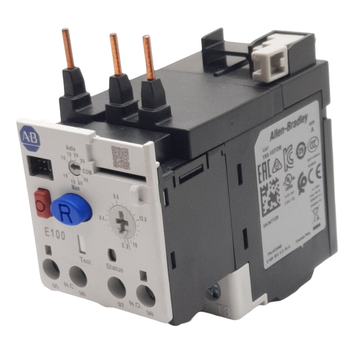 New Allen Bradley 193-1EFDB Thermal Overload Relay, 3.2-16A, 1N.O. + 1N.C., 600VAC