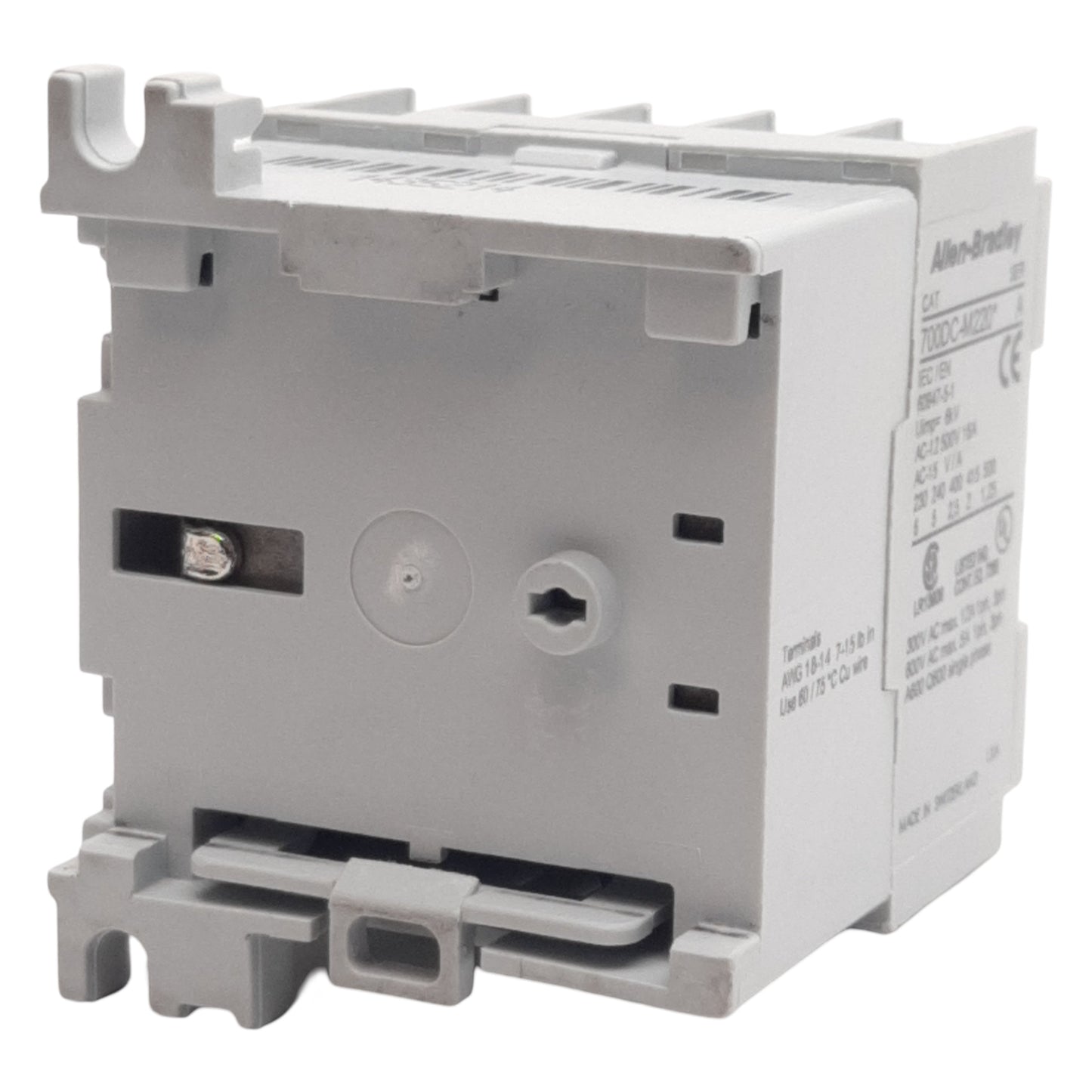 Used Allen Bradley 700DC-M220Z24 Control Relay, 4-P, 500VAC 16A 2NO + 2NC, 24VDC Coil