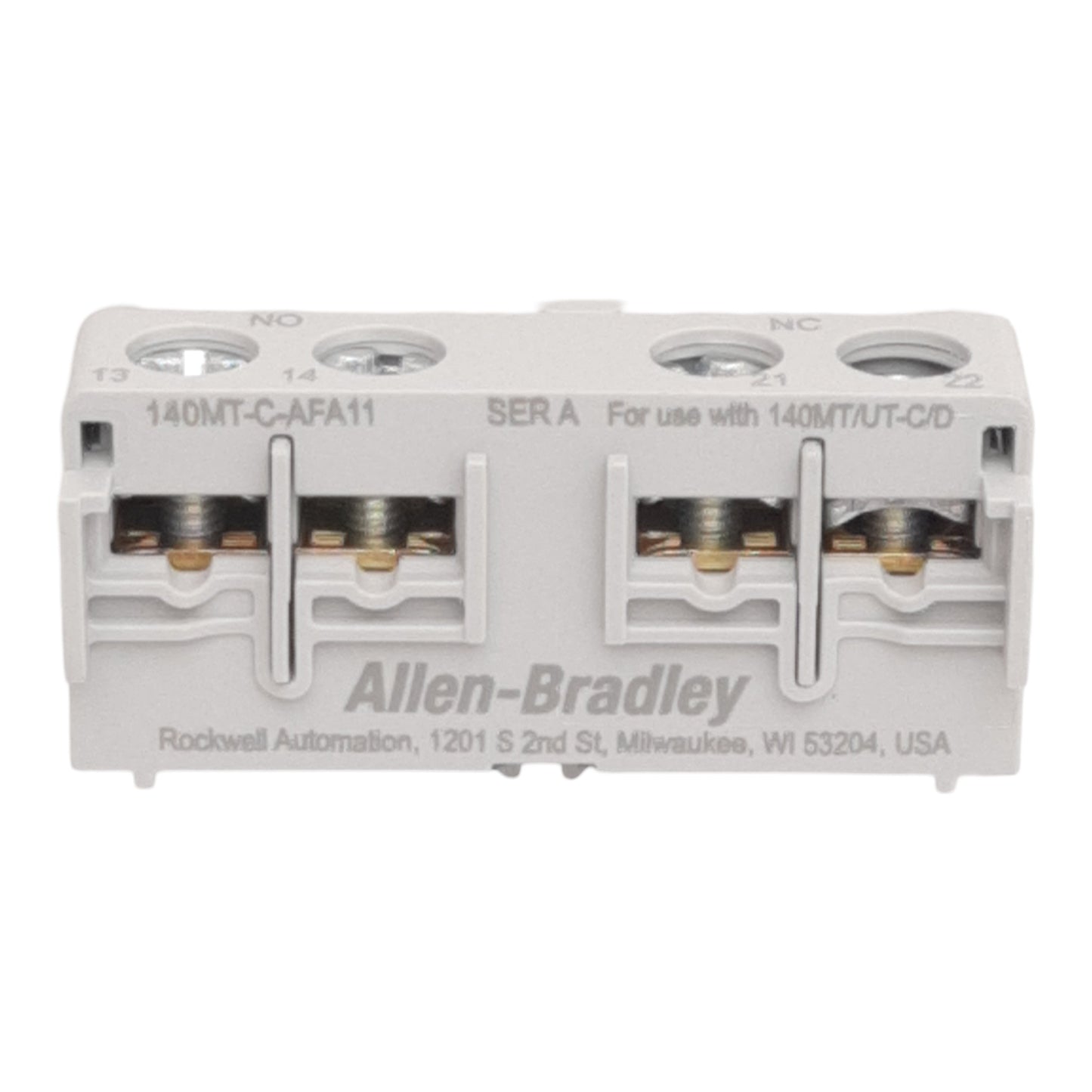 New Allen Bradley 140MT-C-AFA11 Auxiliary Contact Block 2-Pole, 1NO + 1NC, 240VAC 5A