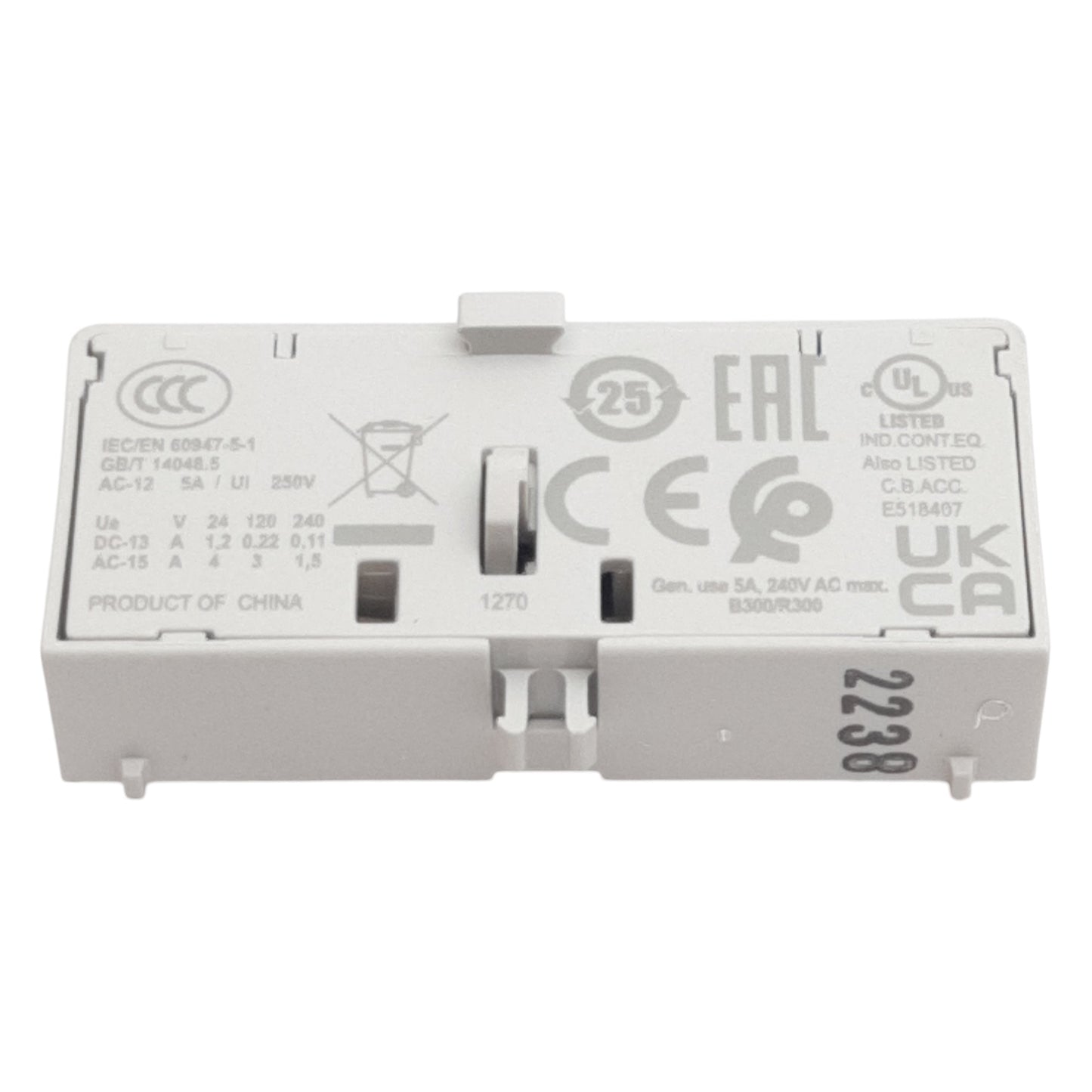 New Allen Bradley 140MT-C-AFA11 Auxiliary Contact Block 2-Pole, 1NO + 1NC, 240VAC 5A