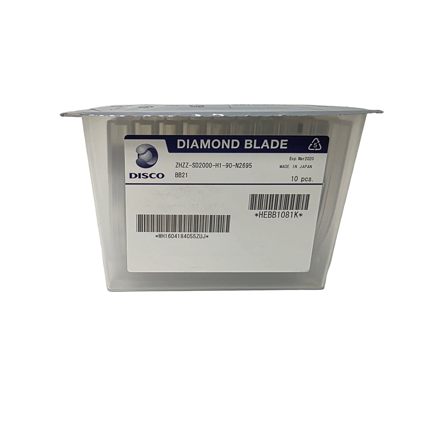 New Box Of 10 DISCO ZH05-SD2000-H1-90-BB21 Silicon Wafer Diamond Dicing Blades