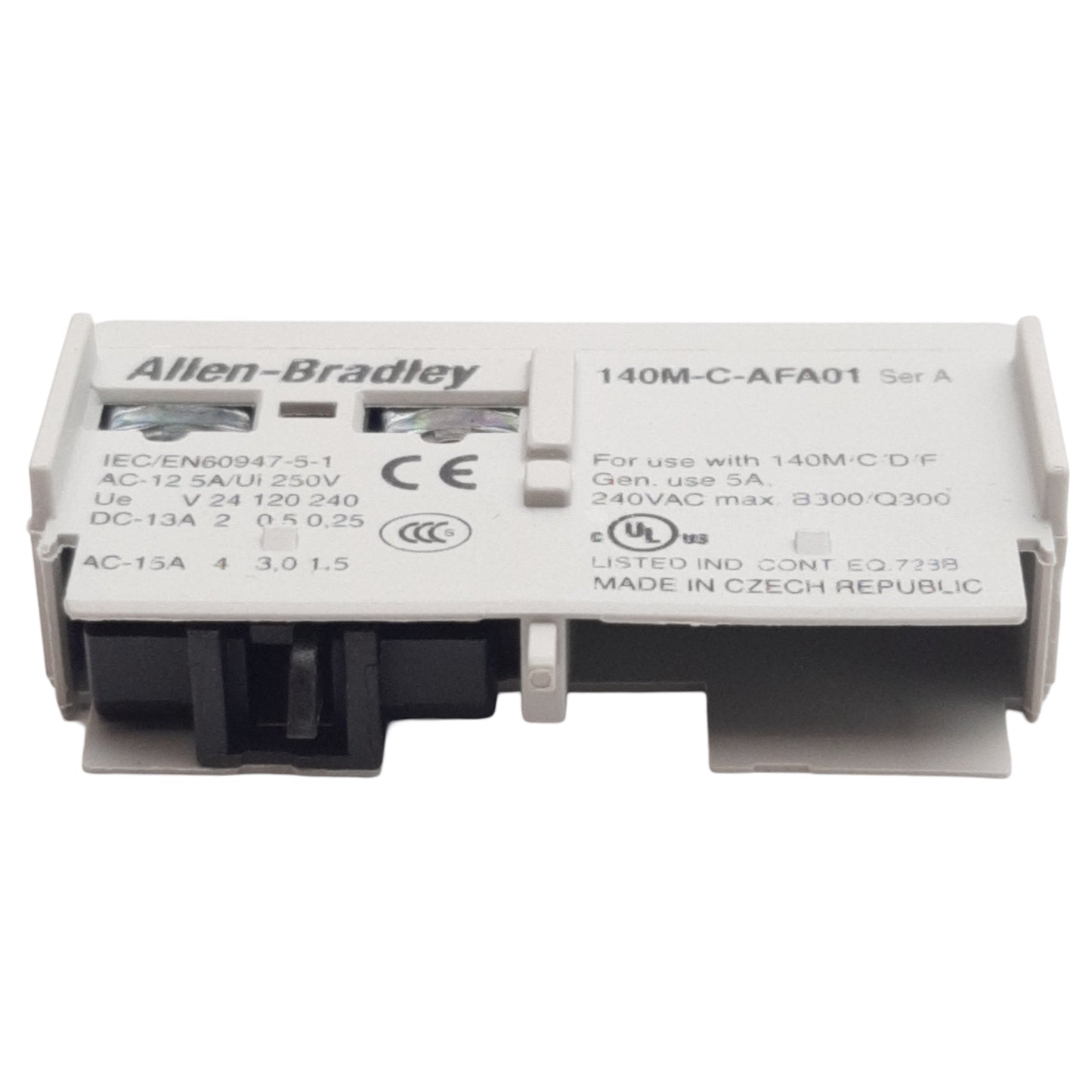 New Allen Bradley 140M-C-AFA01 Auxiliary Contact Block, 1-Pole, 1N.C., 5A 240VAC