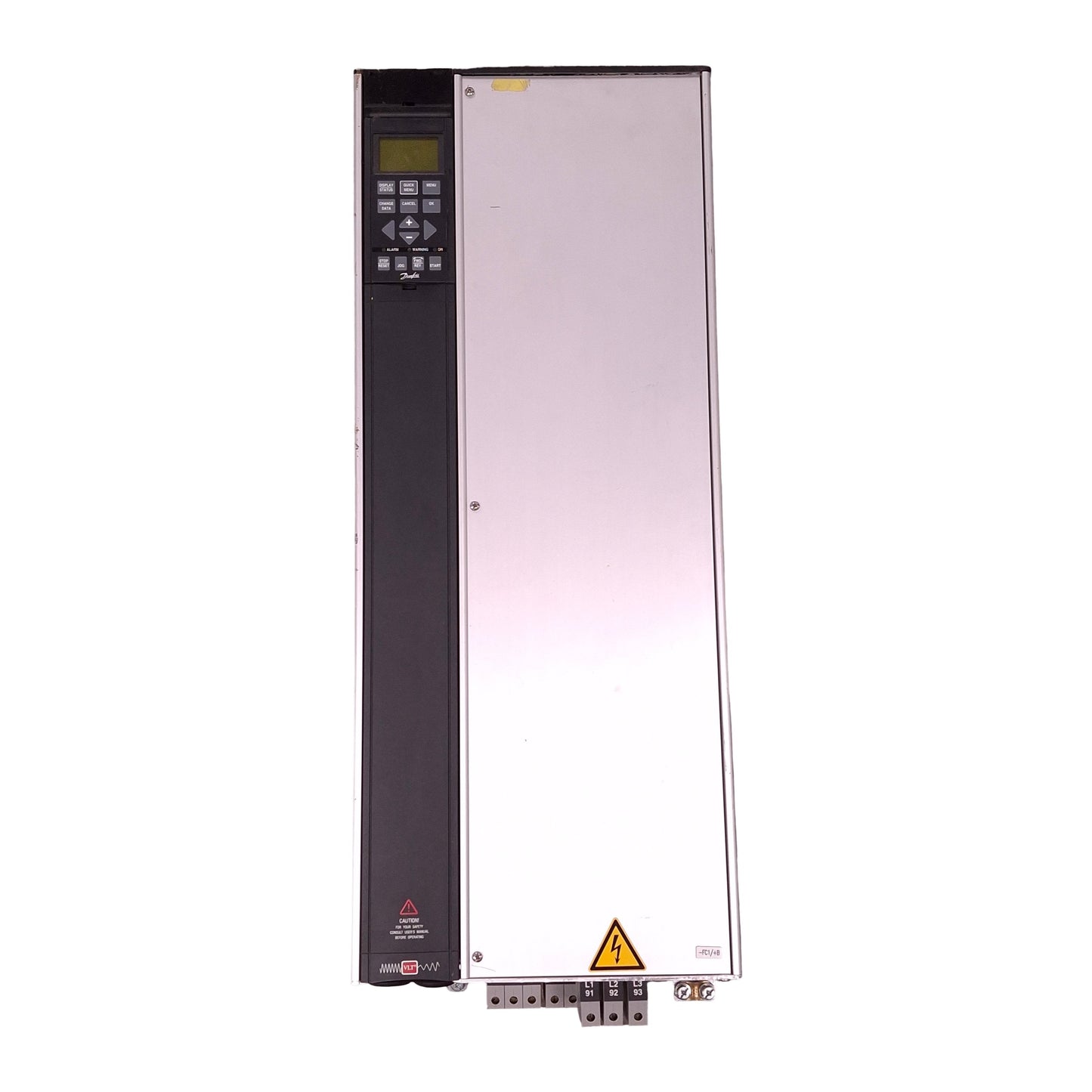 Used Danfoss VLT5042PT5C20SBR3DLF00A00 VLT 5000 VFD, 3Ø 0-500VAC 52.5kVA 0-1000Hz