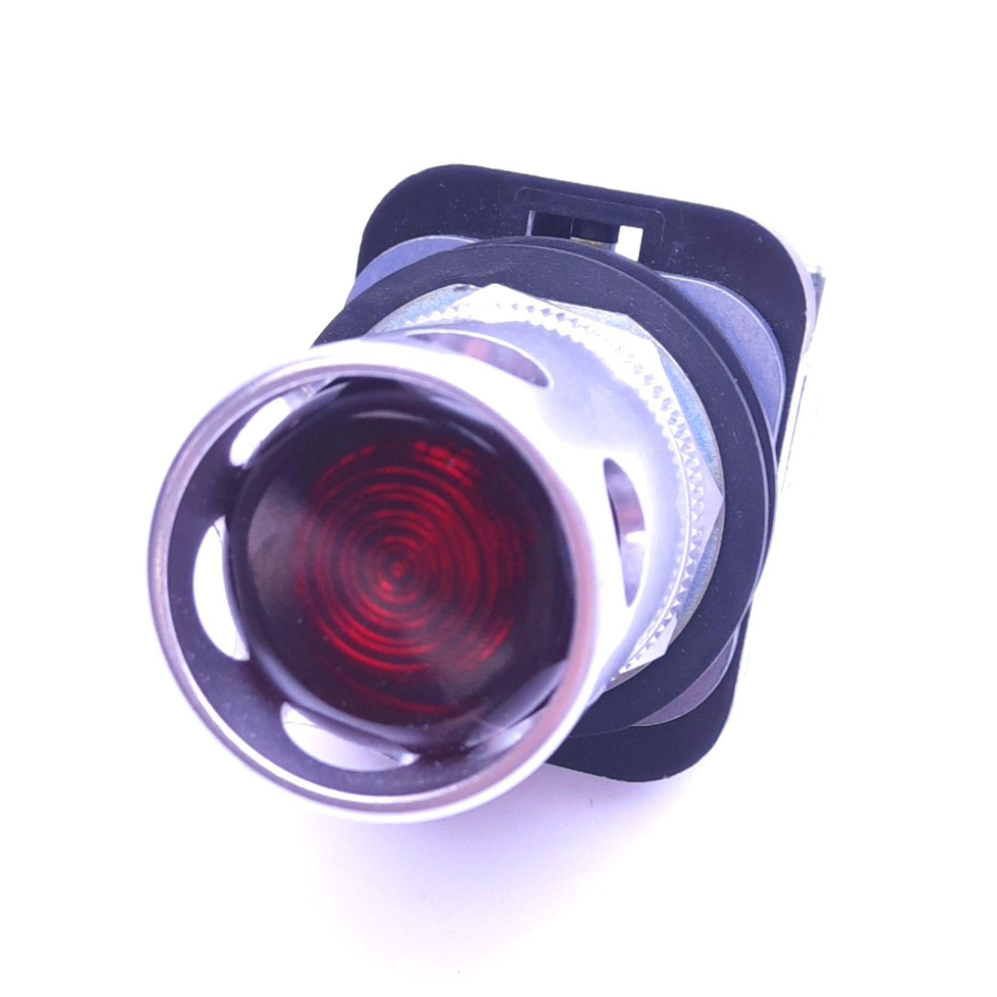 Used Allen Bradley 800T-QAH2R Red Pushbutton Switch w/ Guard, ø30mm, 1NO 1NC, 130V