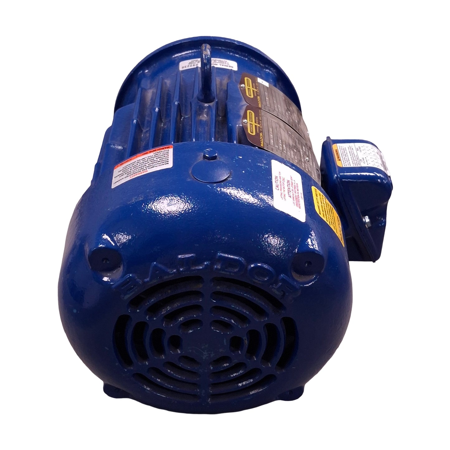 Used Baldor 06H019W396H2 Marine Duty Motor, 3Ø 208-230/460VAC, 5HP, 3450RPM, 184TC