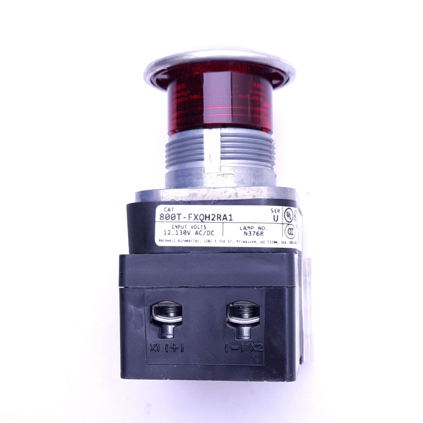 New Allen Bradley 800T-FXQH2RA1, Push/Pull E-Stop Switch, ø30mm, 1NCLB 1NO, 130V