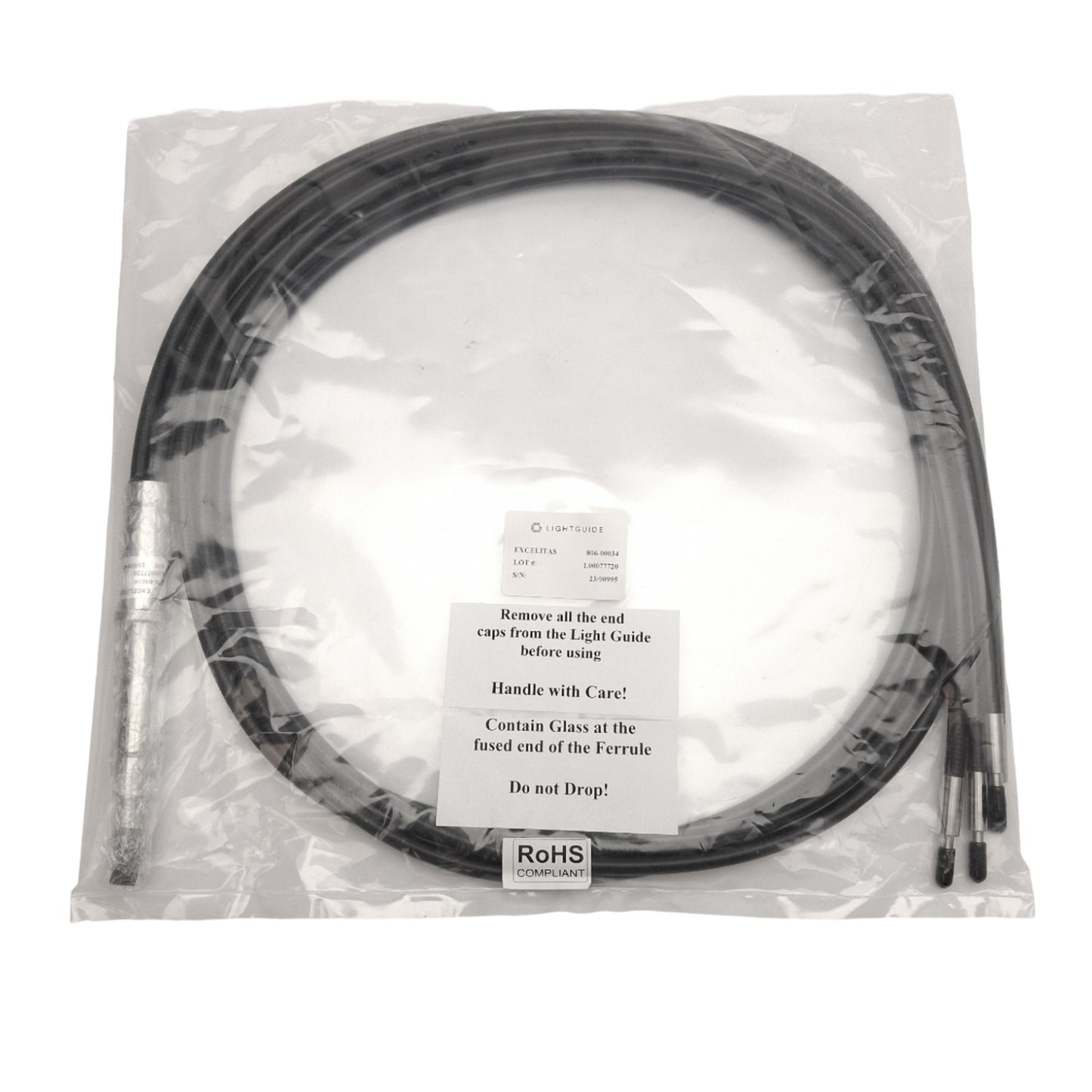 New Excelitas 806-00034 OmniCure Quad UV Fiber Light Guide 4 x ø3mm x 2000mm D-Style