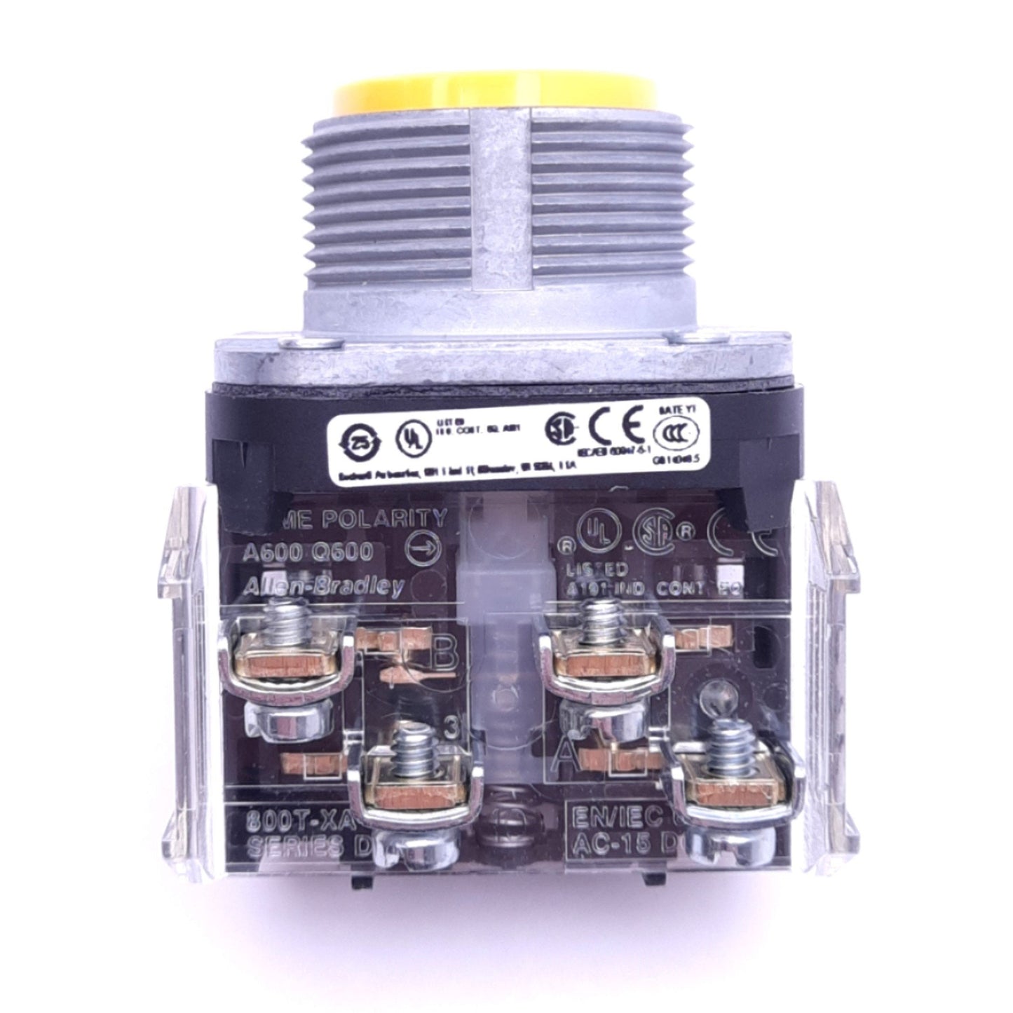 New Allen Bradley 800T-A9A Push Button Switch, ø30mm, 1NO 1NC, 600VAC 10A, Momentary