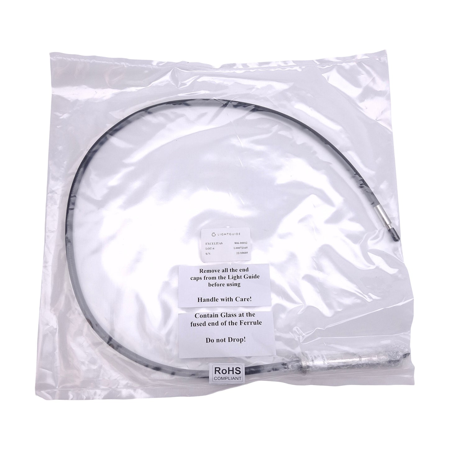 New Excelitas 806-00012 OmniCure UV Fiber Optic Light Guide ø3mm x 2000mm D-Style