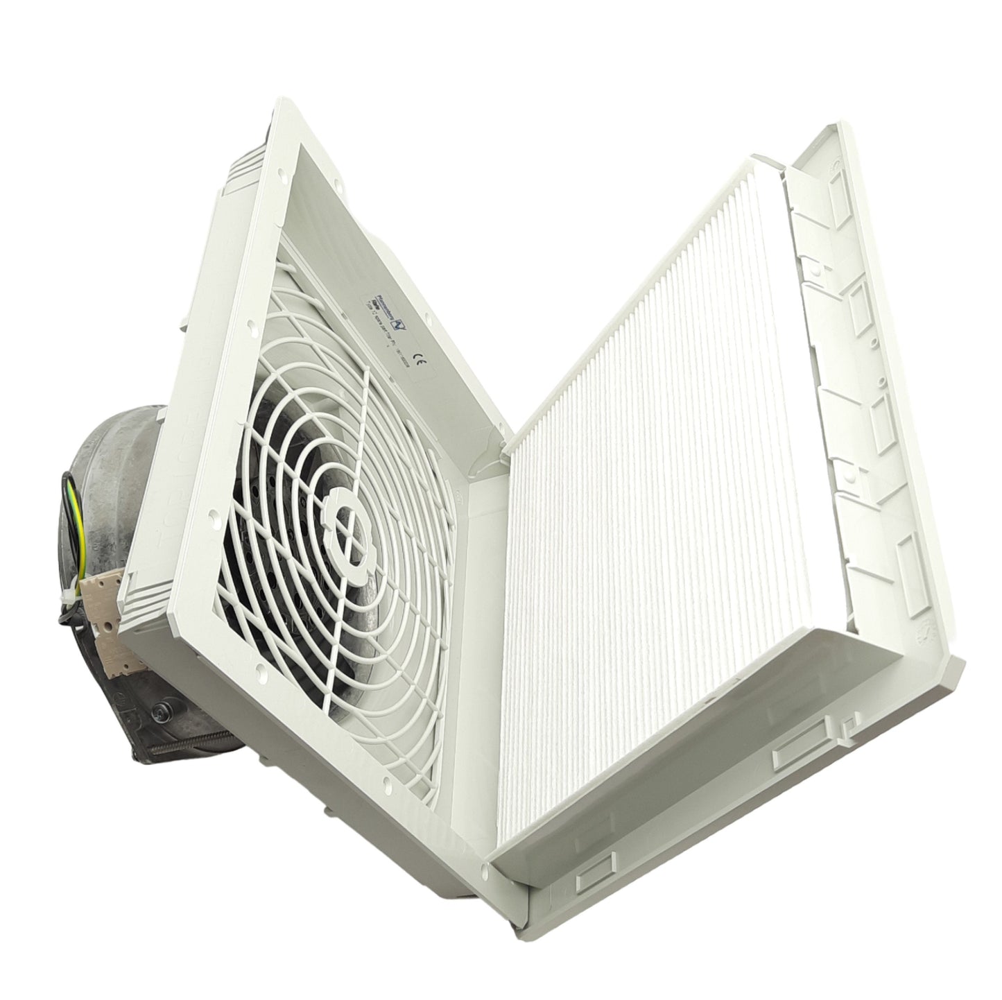 New – Open box Pfannenberg PF 43000 Filter Fan Assembly, 230VAC, 252 x 252 x 113mm, G4 Filter