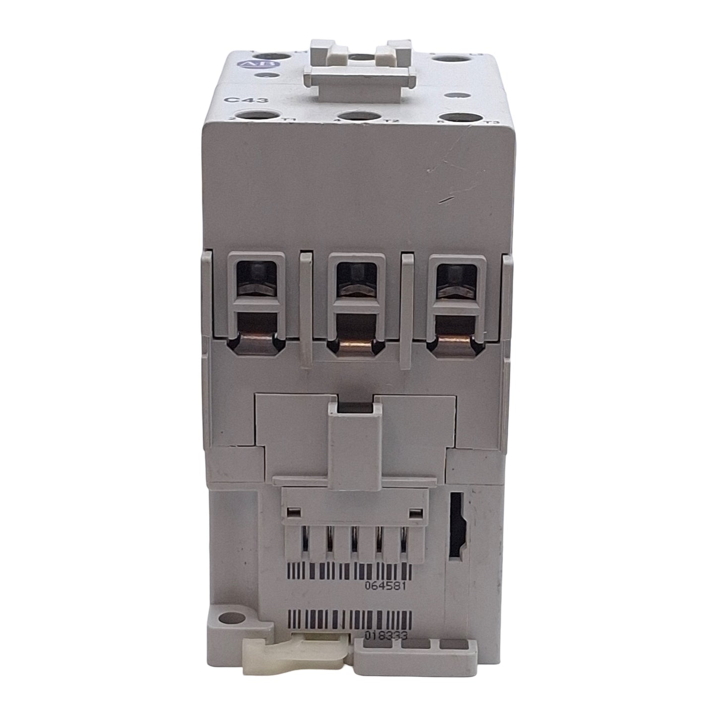 Used Allen Bradley 100-C43D00 IEC Contactor, 3-Pole, 43A, 30kW @ 575VAC, 120VAC Coil