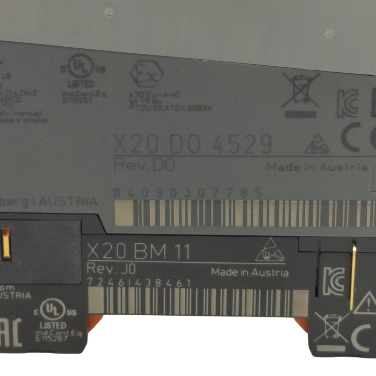 Used B&R X20D04529 Digital Output Module 4-CO, 4A 30VDC / 2A 115VAC Contact Rating