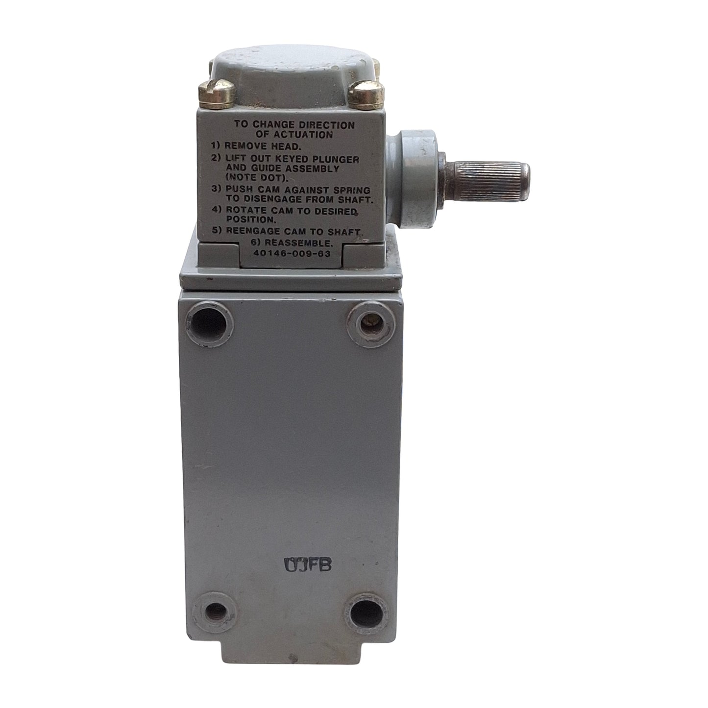 Used Allen Bradley 802T-AP Oiltight Spring Return Limit Switch, 10A 120-600VAC