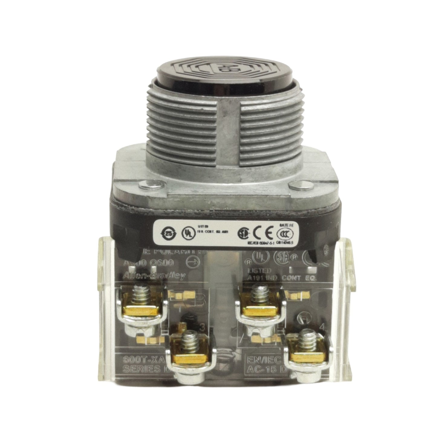 New Allen Bradley 800T-A2A Momentary Pushbutton Switch, Flush, Black, 30mm 1NO-1NC