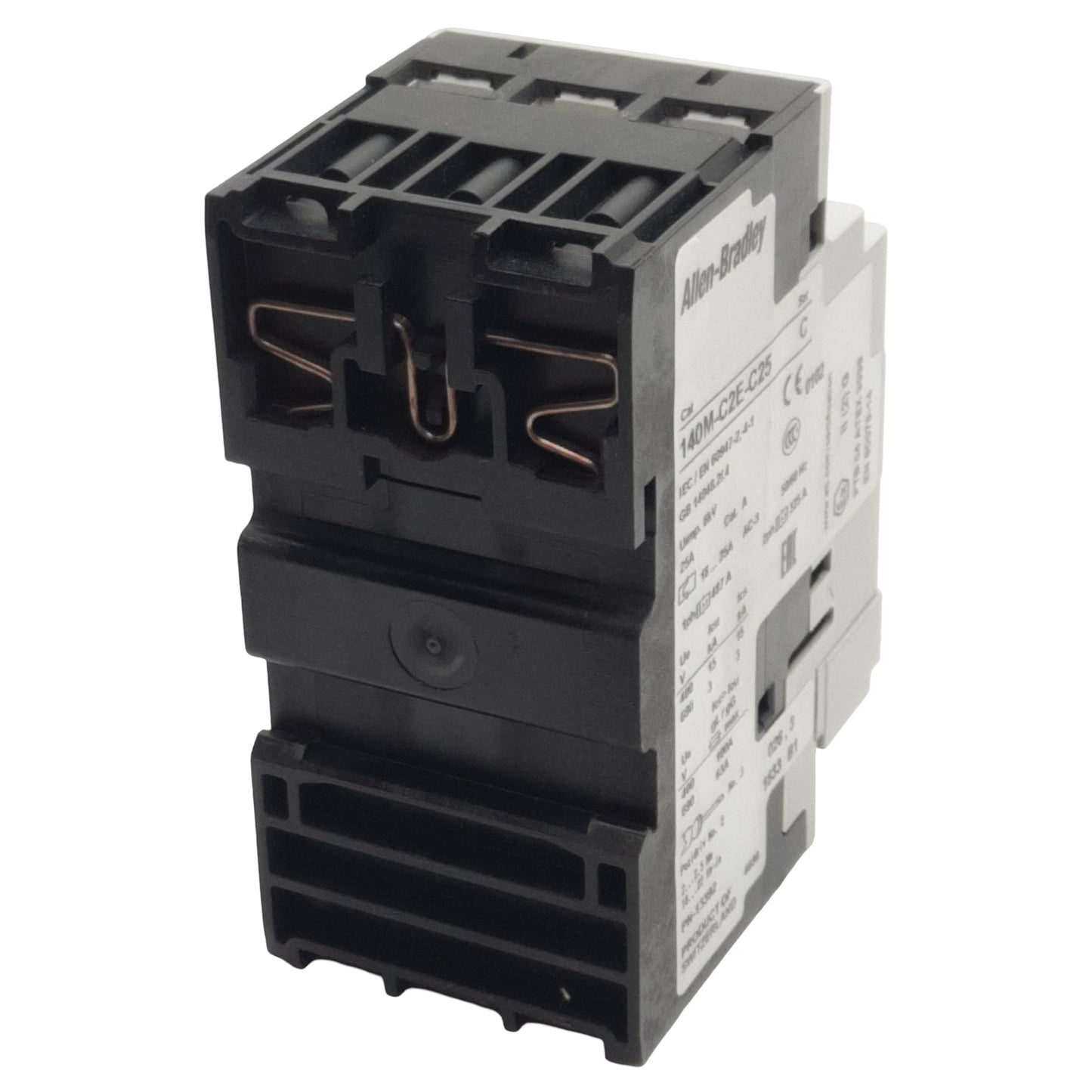 Used Allen Bradley 140M-C2E-C25 Circuit Breaker, 3-Pole 3PH 1NO + 1NC, 18-25A, 690VAC