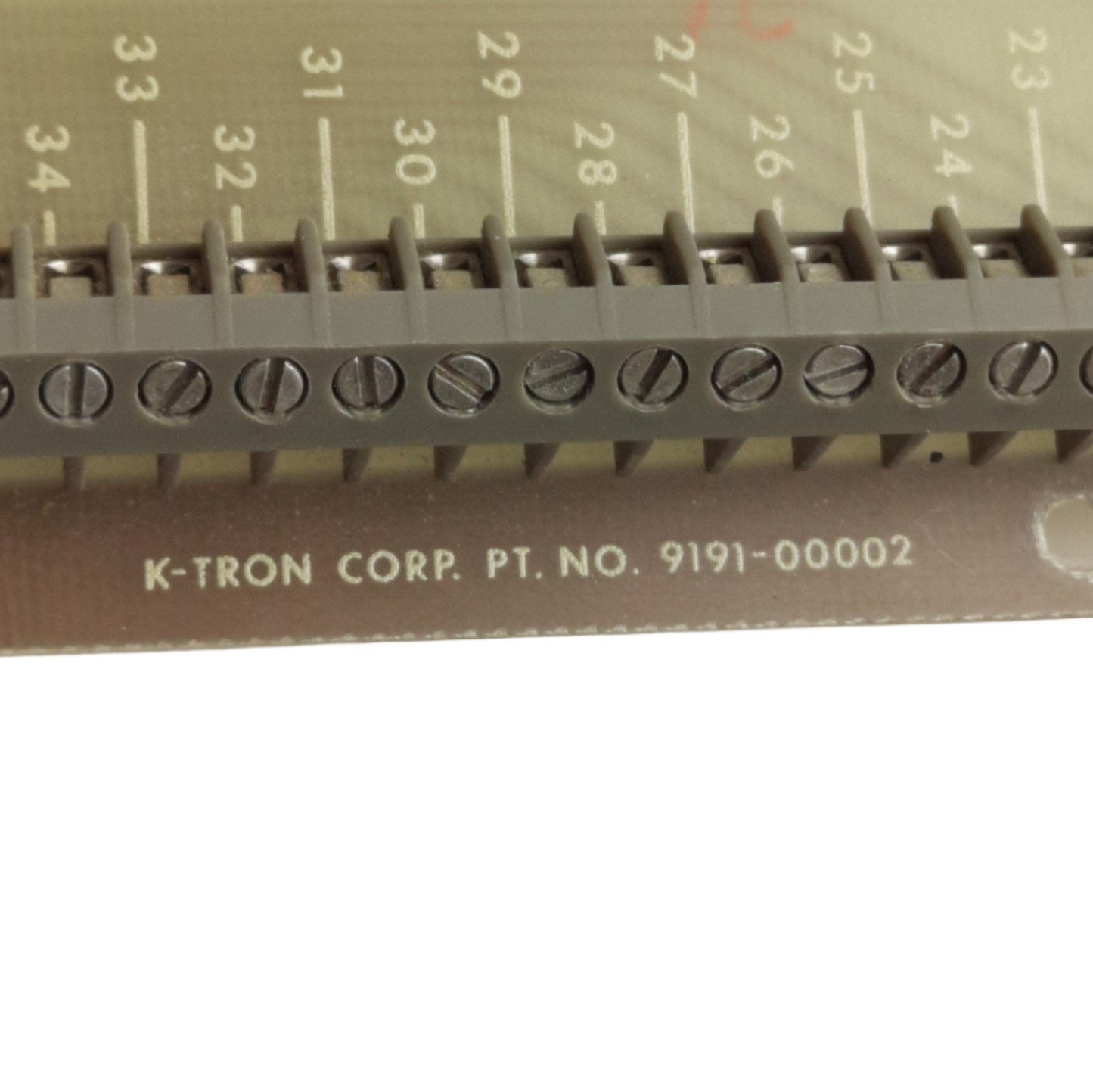 Used K-Tron Corp 9191-00002 Interface Module Card With Ribbon Cable 40-Pin Connector