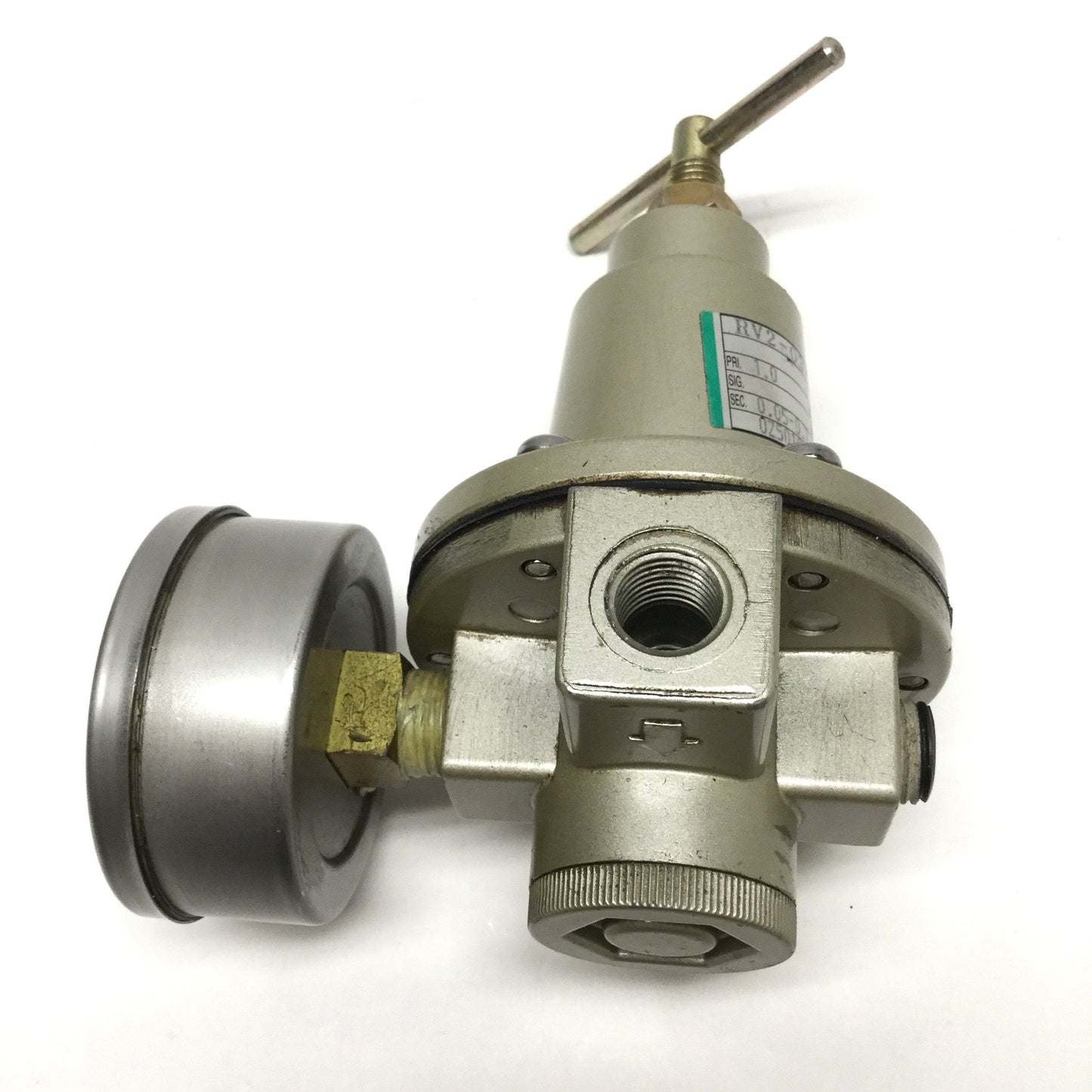 Used Konan RV2-03-8A Air Pressure Regulator 1MPa Supply, 0.05-0.7MPa, Rc 1/4 Ports