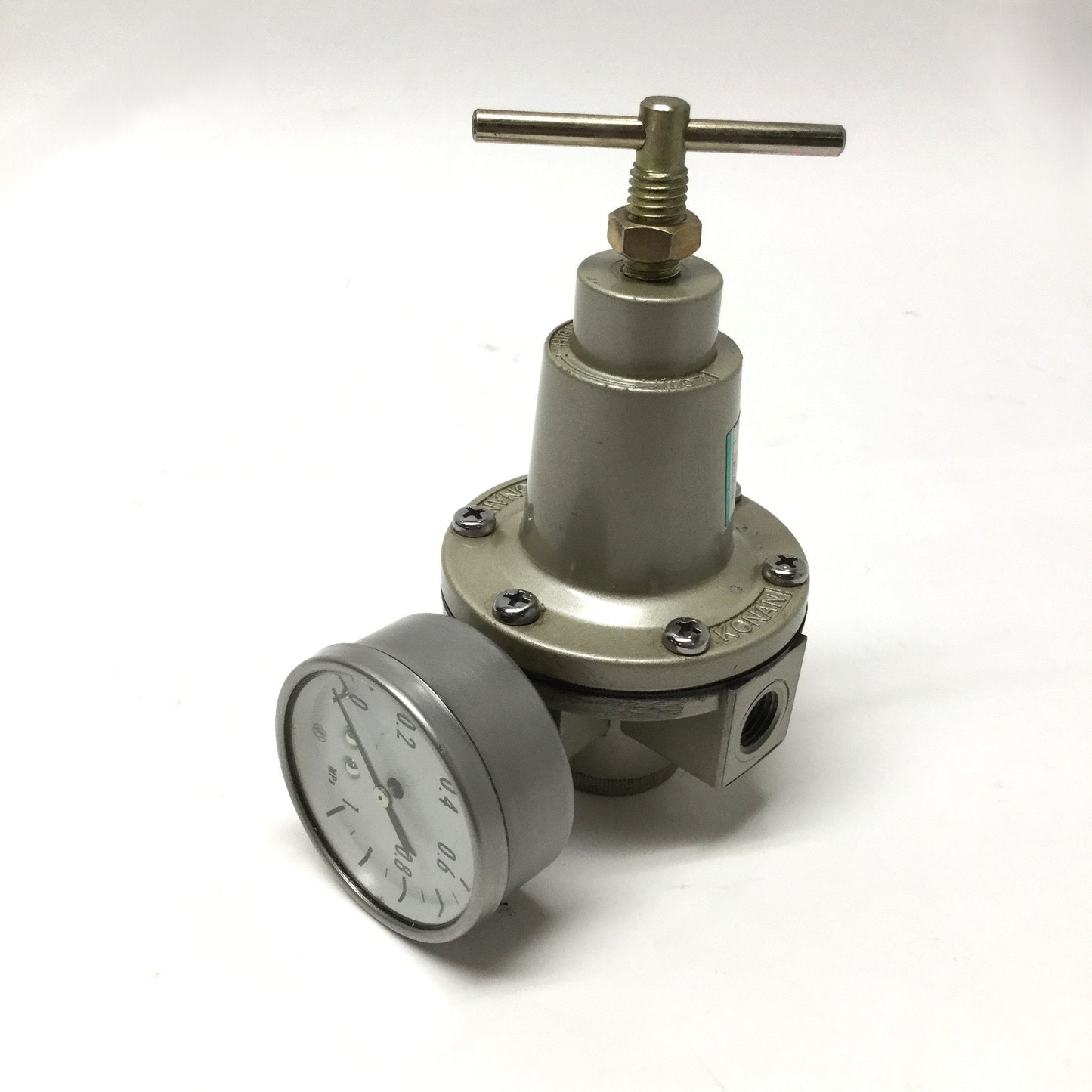 Used Konan RV2-03-8A Air Pressure Regulator 1MPa Supply, 0.05-0.7MPa, Rc 1/4 Ports