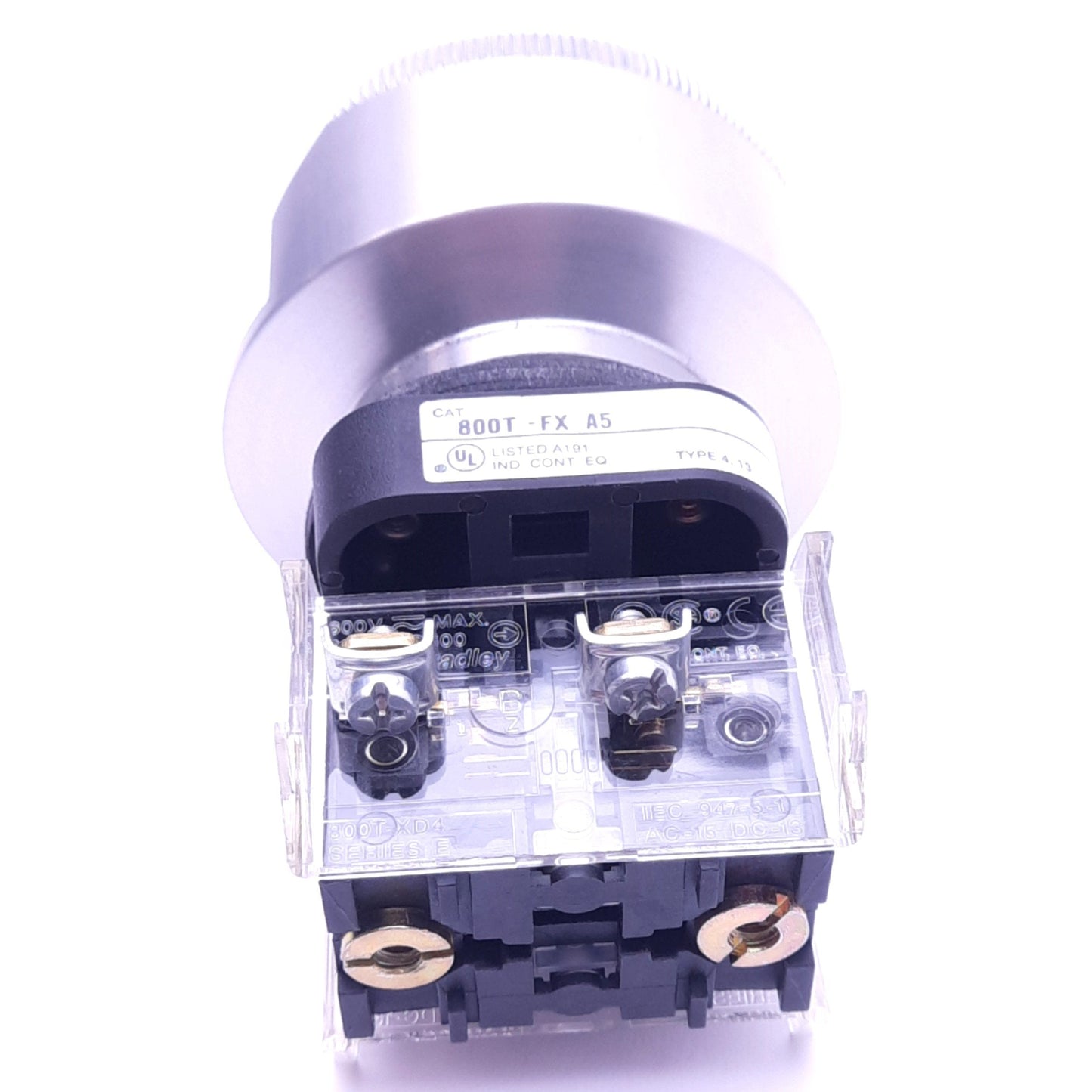 Used Allen Bradley 800T-FXA5 Push/Pull E-Stop Switch w/ Guard, ø30mm, 2NCLB, 600V 10A