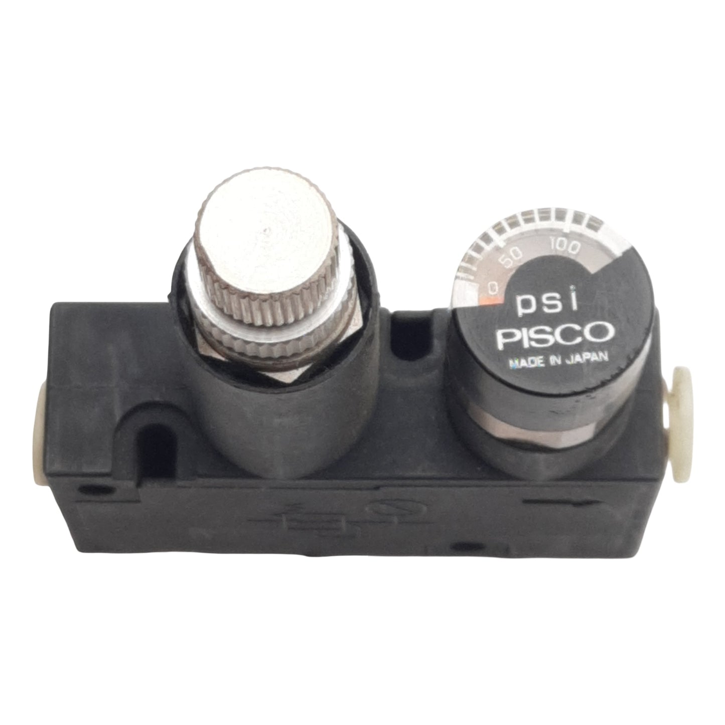 Used Pisco RVUM5/32-5/32 Pressure Control Valve Gauge Union, 0-130psi, ø5/32 Tube, M5