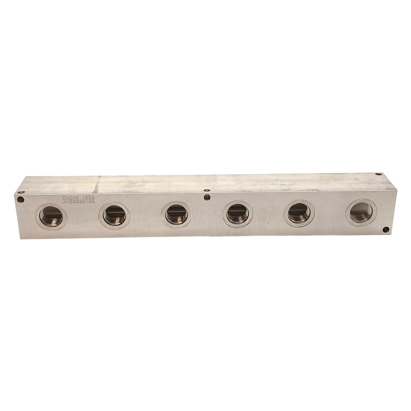 Used Daman AH0000616S Header Block, 6-Station, 3000PSI, 1-1/4in & 1in SAE Ports