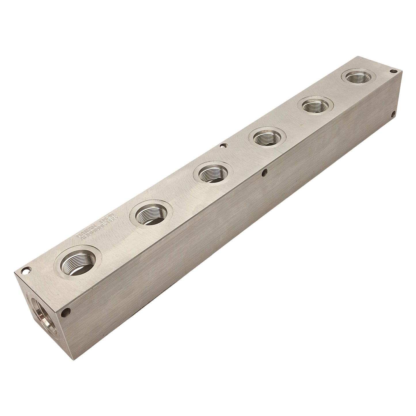 Used Daman AH0000616S Header Block, 6-Station, 3000PSI, 1-1/4in & 1in SAE Ports