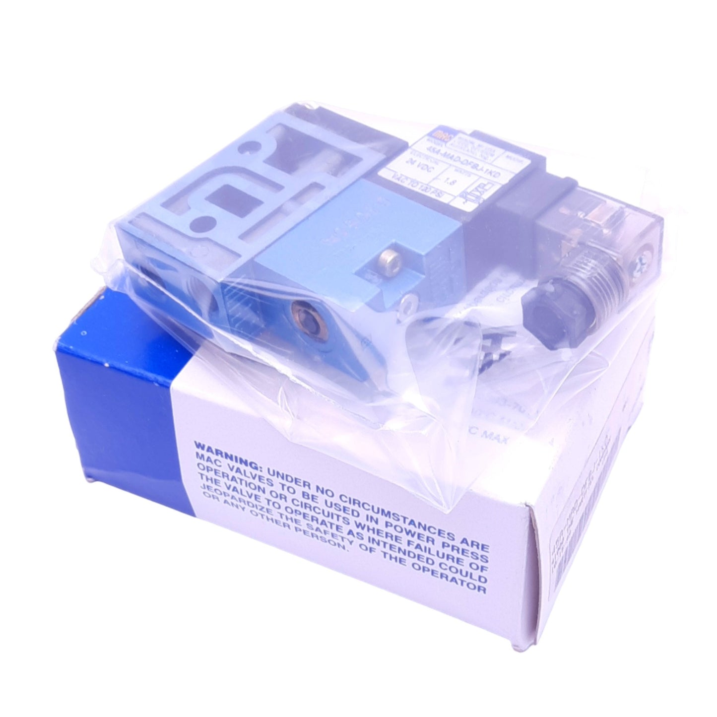 New MAC 45A-MAD-DFBJ-1KD Solenoid Valve, 4/2-Way, 120psi, 1/8in NPT, 24VDC Coil