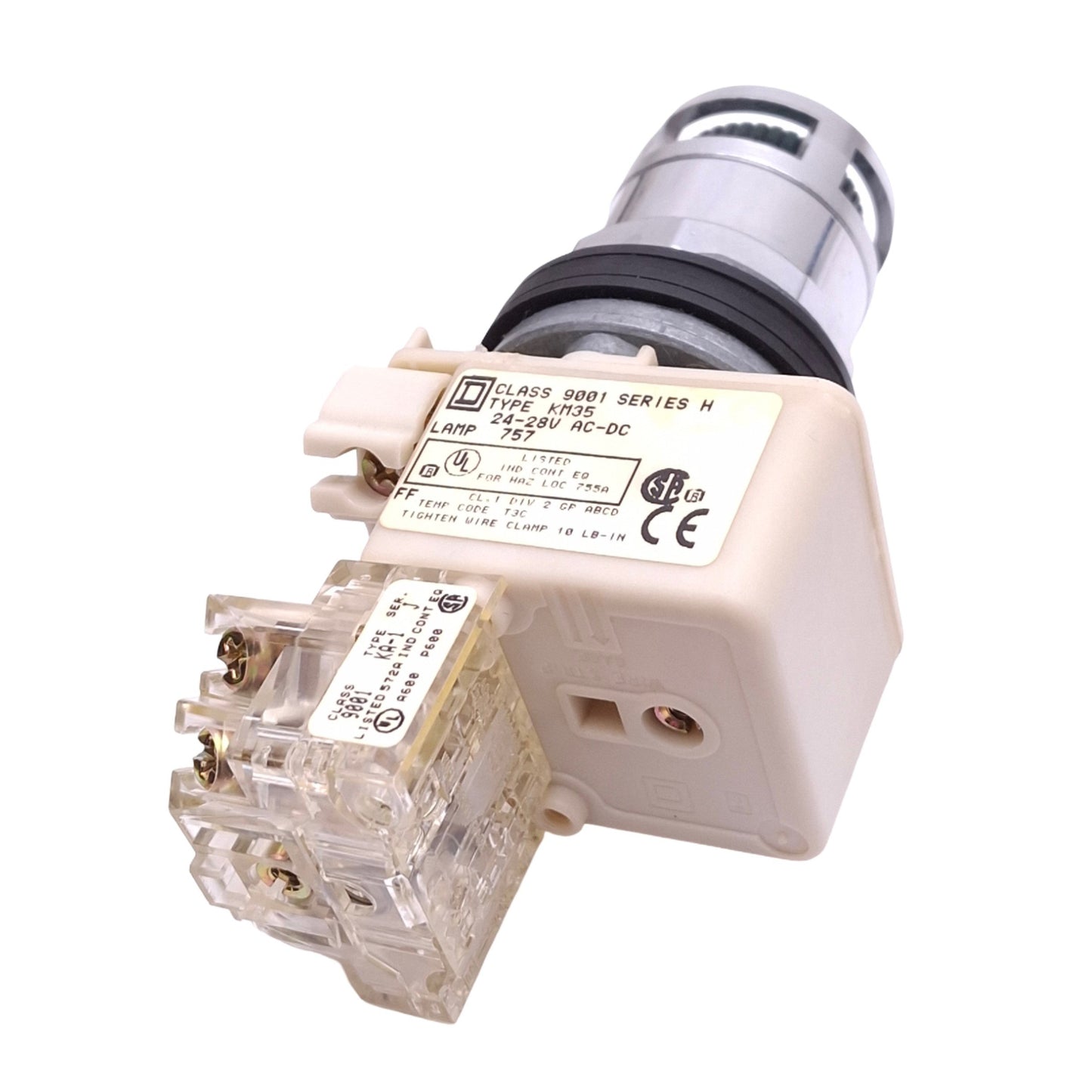 New Square D K3L35GH13 Green Illuminated Push Button, ø30mm, 1NO 1NC, 24V AC/DC Lamp